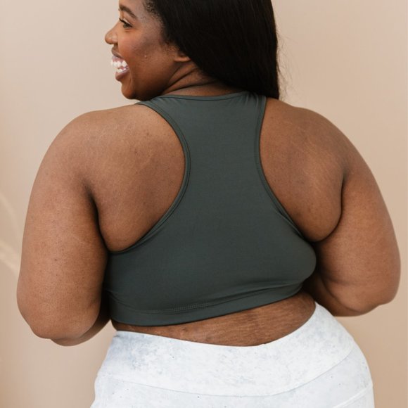 Zenana NWT Loads of Potential Full Size Padded Sports Bra in Ash Grey - Picture 12 of 13